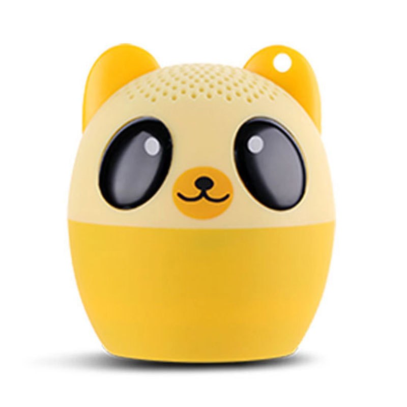 卡通动物造型迷你蓝牙音箱 黄色猫咪款 白底实拍